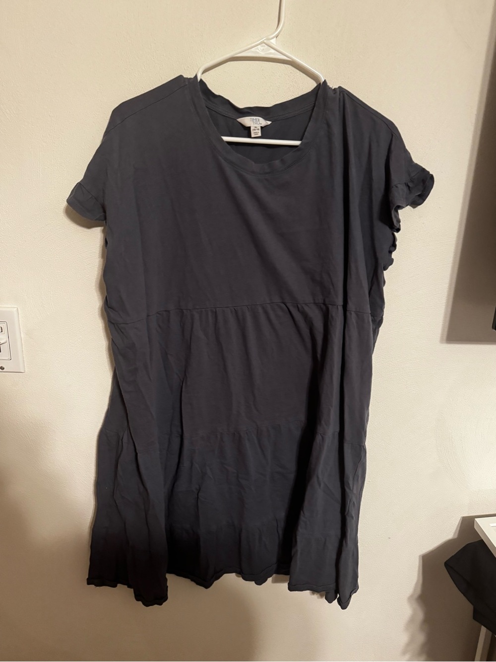 Time and Tru Gray Short Sleeve Mini Dress